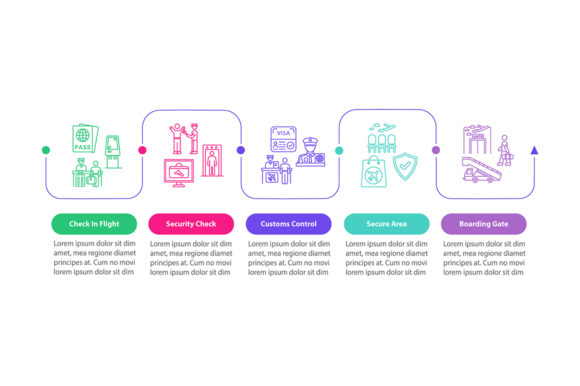 Airline Travel Vector Infographic