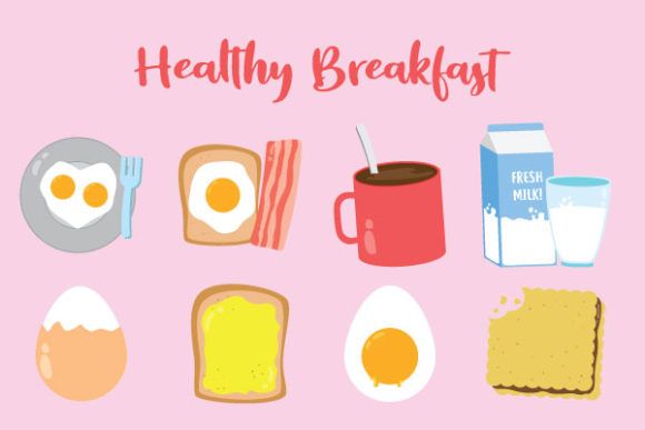 Healthy Breakfast Vector Designs for Creative Projects