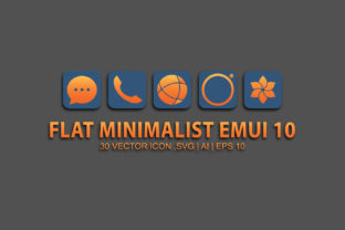 Minimalist Flat EMUI 10 Icon Set: Clean Design for Modern Projects