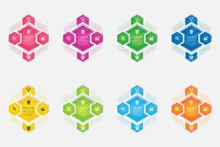 Multicolor Hexagon Cyclus Four Infograph: A Dynamic Tool for Modern Presentations