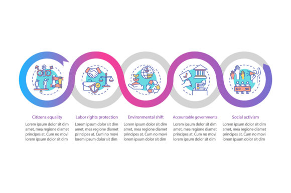 Social Change Values Vector Infographic for Clear Visual Communication